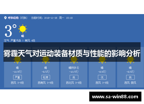 雾霾天气对运动装备材质与性能的影响分析